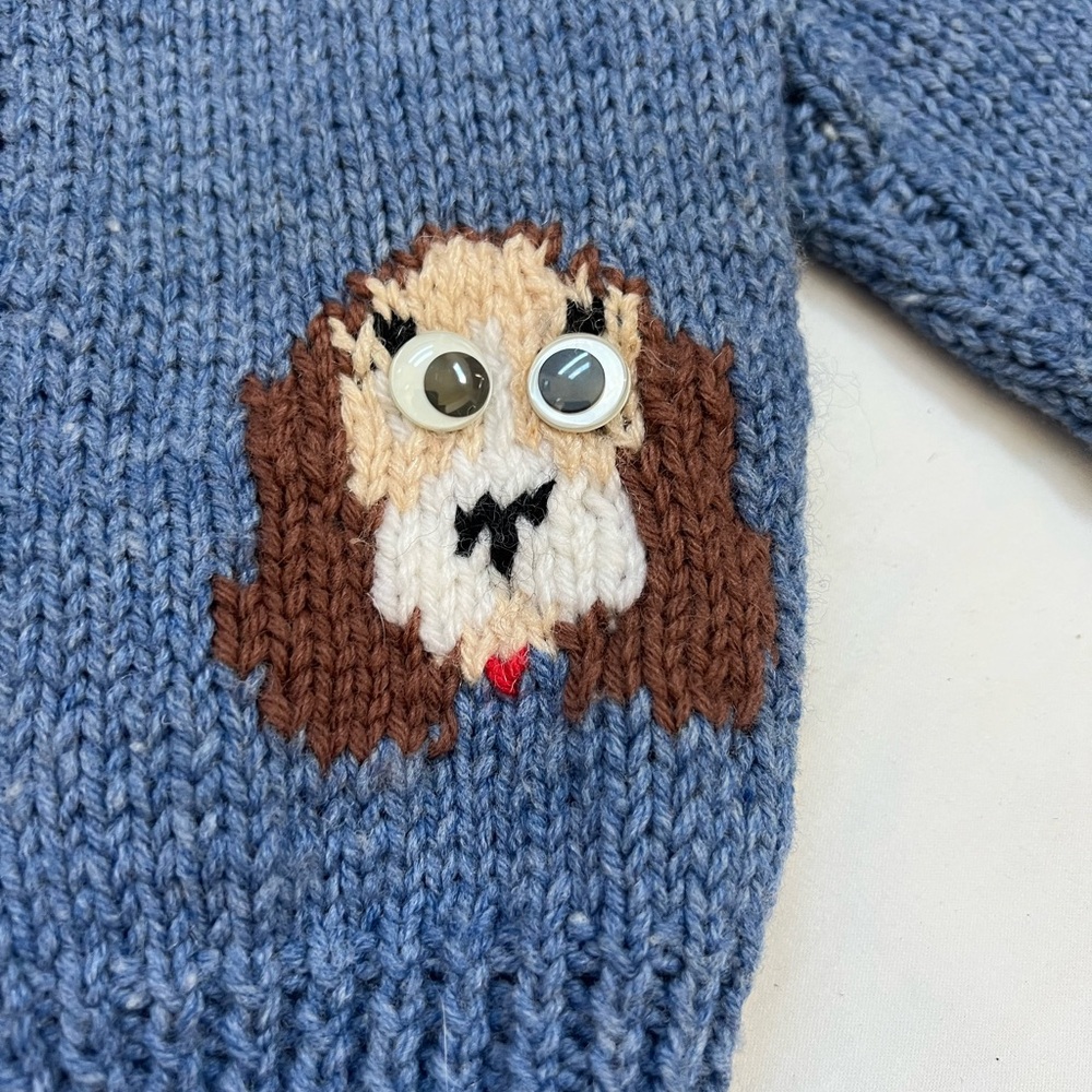 Like New Cardigan Sweater Puppy Dogs Toddler Size 9 Months Baby Blue Unbranded - Picture 5 of 16